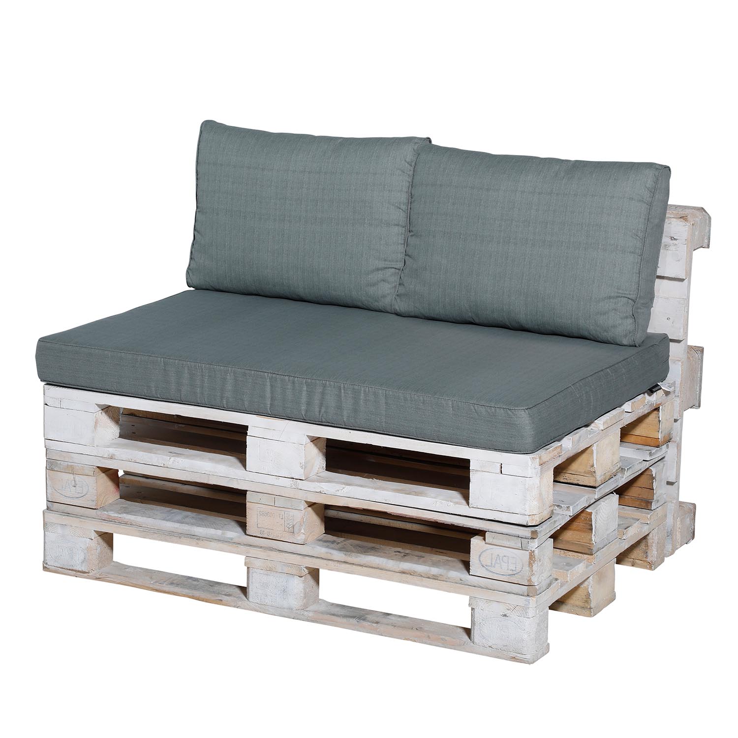 Palletkussen zit en rug Carré - Basic grey