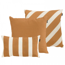 Zierkissenset - Double stripe caramel